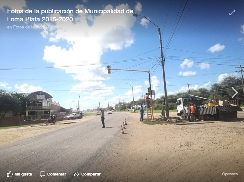 Loma Plata: Instalan segundo semáforo