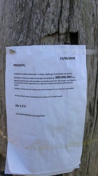 Intentan extorsionar a colonos menonitas