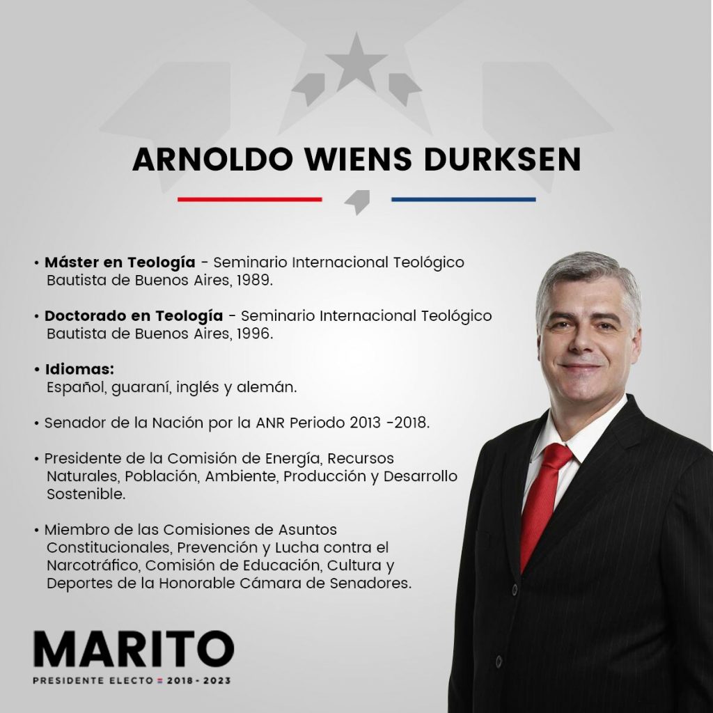 Arnoldo Wiens futuro Ministro de Obras públicas