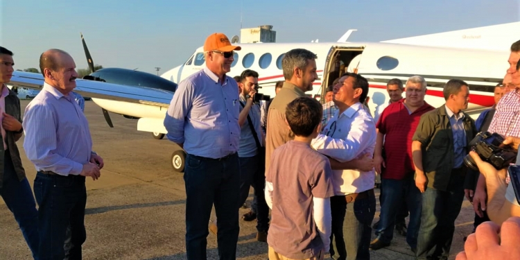 Presidente Mario Abdo Benítez y su equipo llegaron al Chaco