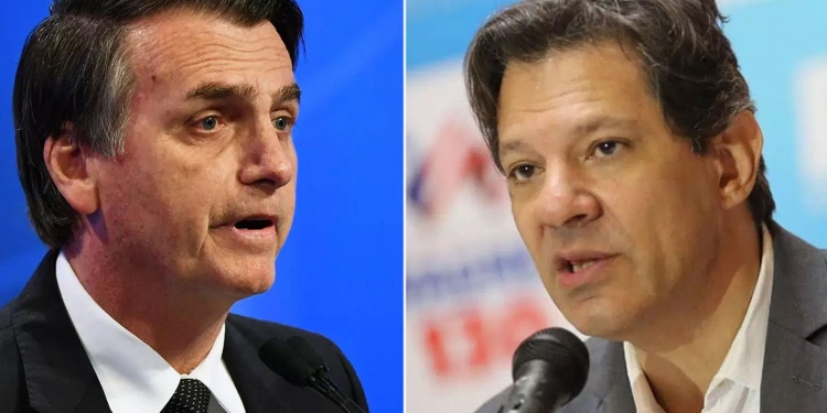 Haddad y Bolsonaro en virtual empate técnico en Brasil