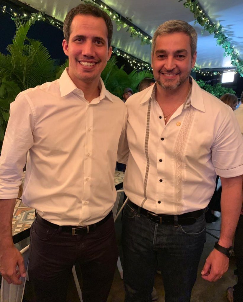 Mario Abdo, y otros mandatarios, acompañan a presidente Guaidó de Venezuela Mario Abdo, y otros mandatarios, acompañan a presidente Guaidó de Venezuela