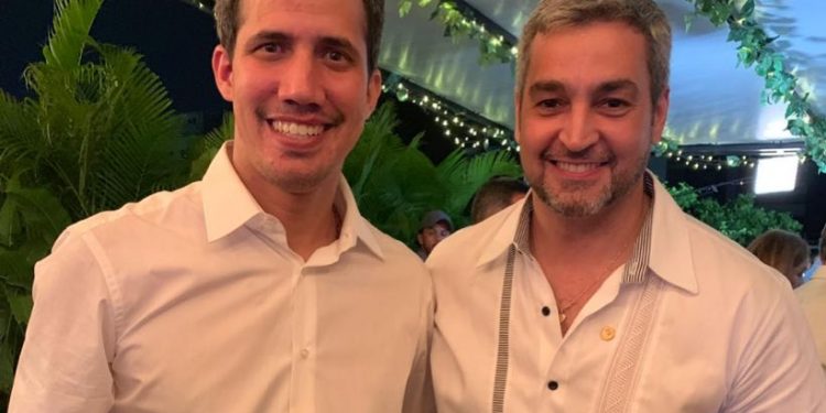 Mario Abdo, y otros mandatarios, acompañan a presidente Guaidó de Venezuela Mario Abdo, y otros mandatarios, acompañan a presidente Guaidó de Venezuela