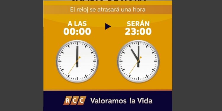 A no olvidar: La hora oficial de Paraguay se atrasa 60 minutos desde la medianoche A no olvidar: La hora oficial de Paraguay se atrasa 60 minutos desde la medianoche