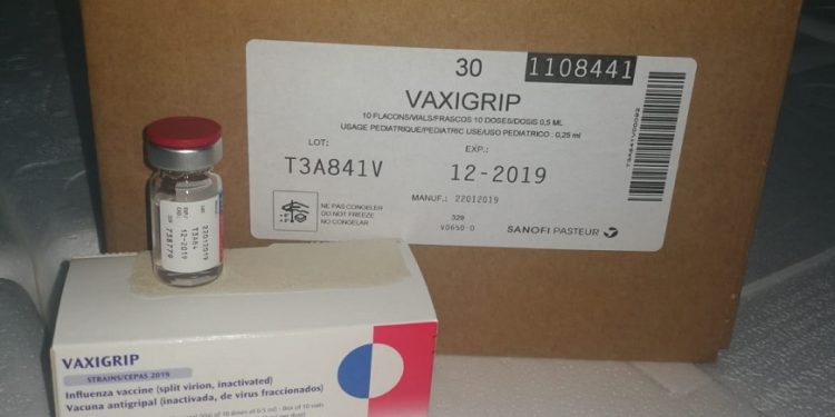 Unas 600.000 dosis de antigripales pediátricas llega al país