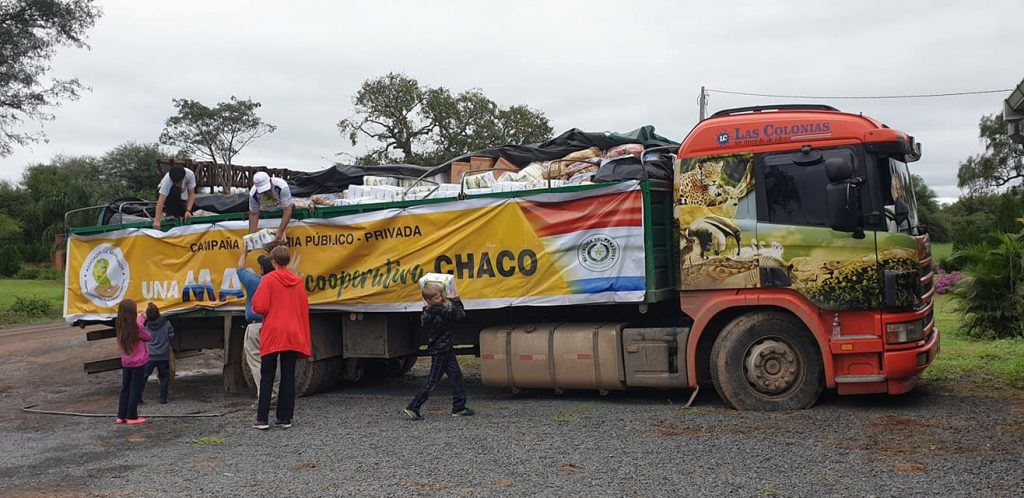 16.500 kg de víveres donados llegan desde el oriental para familias del Chaco