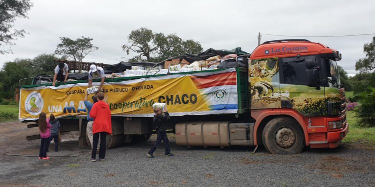 16.500 kg de víveres donados llegan desde el oriental para familias del Chaco