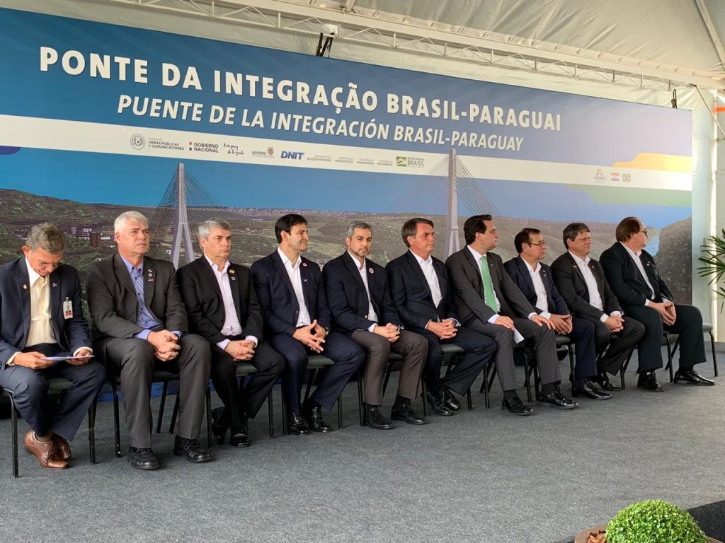 Palada inicial de obras del segundo puente Paraguay-Brasil