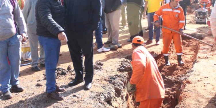 En tiempo record terminaron los trabajos de la red cloacal en Luque