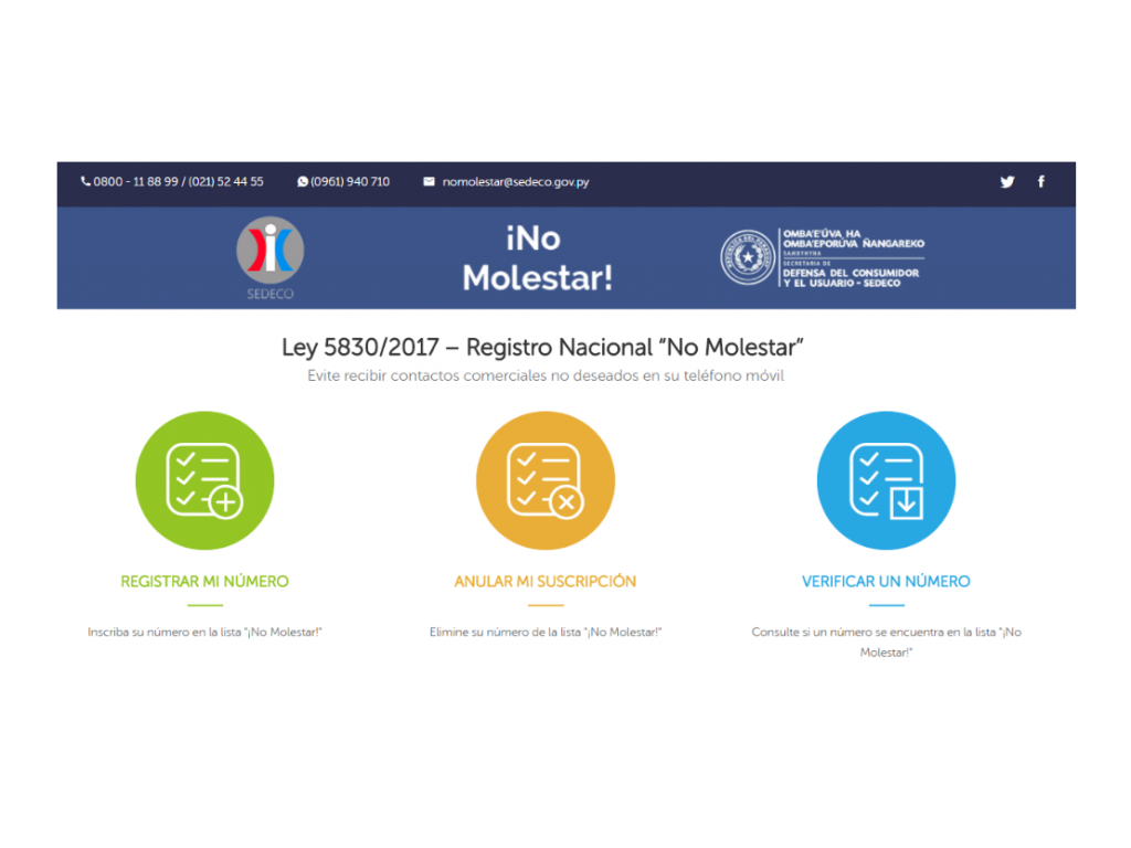«No Molestar», con más de 17.000 inscritos no logra el resultado esperado