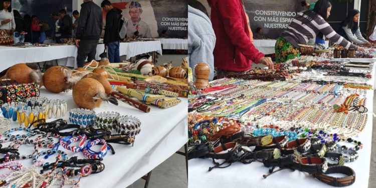Artesanos de comunidades indígenas exhiben sus productos en Expo 2019
