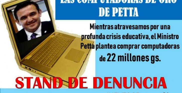 Denuncian crisis educativa y compra de computadoras costosas por parte del MEC