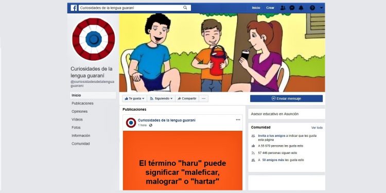 Página de Facebook sobre la Lengua Guaraní es tendencia en redes Página de Facebook sobre la Lengua Guaraní es tendencia en redes