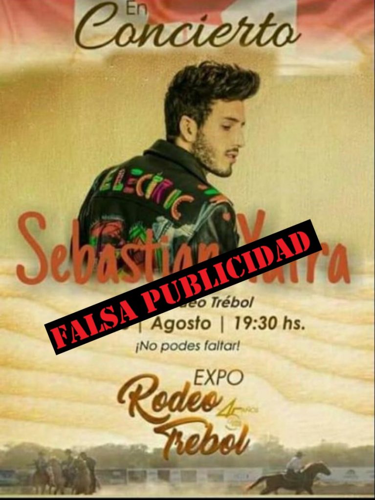 Desmienten participación de Sebastián Yatra en la Expo Rodeo Trébol