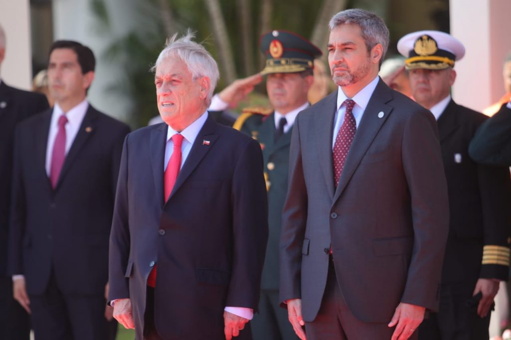 Mario Abdo Benítez recibe al presidente de Chile