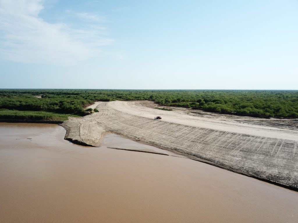 Finalizó la reconstrucción del muro de contención de Pozo Hondo