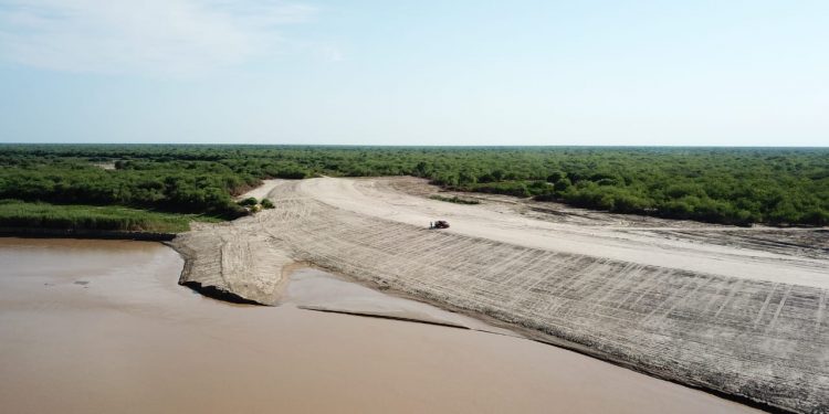 Finalizó la reconstrucción del muro de contención de Pozo Hondo