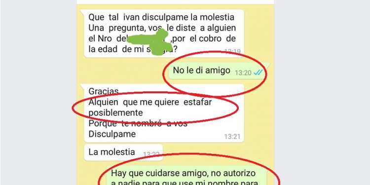 Atención: estafador se hace pasar por gestor de pensión de la tercera edad en el Chaco