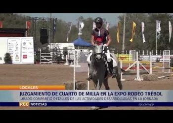 Juzgamiento de Cuarto de Milla en la Expo Rodeo Trébol