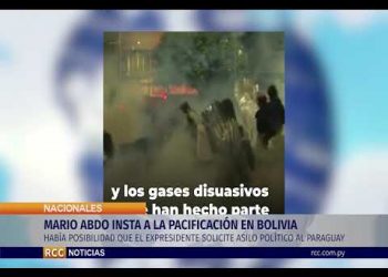 MARIO ABDO INSTA A LA PACIFICACIÓN EN BOLIVIA