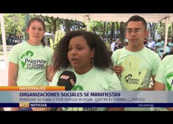 ORGANIZACIONES SOCIALES SE MANIFIESTAN CONTRA LA CRISIS CLIMÁTICA PARAGUAY