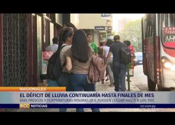 EL DÉFICIT DE LLUVIA CONTINUARÍA HASTA FINALES DE ESTE MES