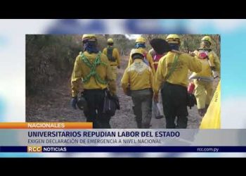 UNIVERSITARIOS REPUDIAN LABOR DEL ESTADO CONTRA INCENDIOS