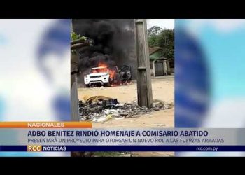 ADBO BENITEZ RINDIÓ HOMENAJE A COMISARIO ABATIDO
