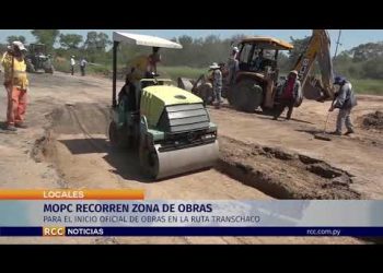 MOPC RECORREN ZONA DE OBRAS