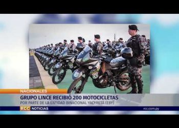 GRUPO LINCE RECIBIÓ 200 MOTOCICLETAS POR PARTE DE LA ENTIDAD BINACIONAL YACYRETÁ
