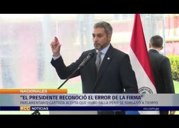 “EL PRESIDENTE RECONOCIÓ EL ERROR DE LA FIRMA DEL ACTA”