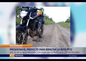 PRESENTAN OFICIALMENTE EL PROYECTO PARA ASFALTAR LA RUTA PY12