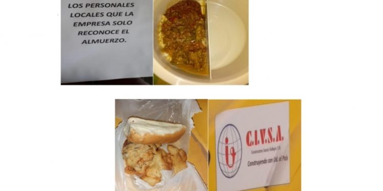 Obreros que trabajan en la Transchaco denuncian insuficiencia de alimentos
