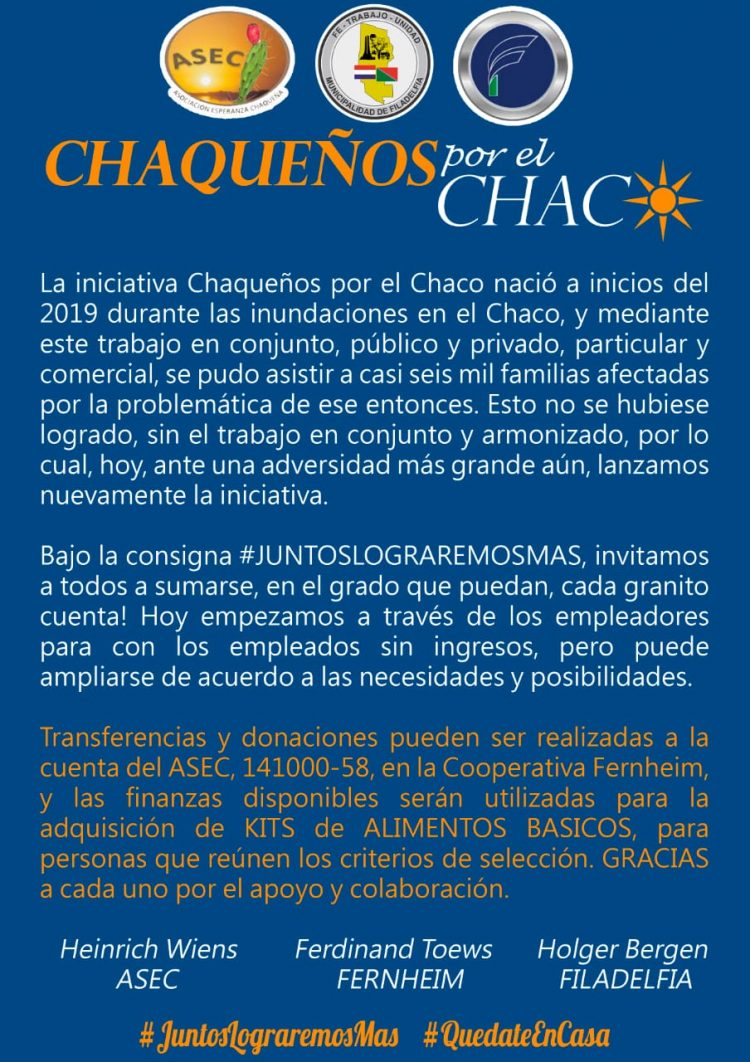 Unos 460 inscritos esperan desembolso del programa Ñangareko en Filadelfia