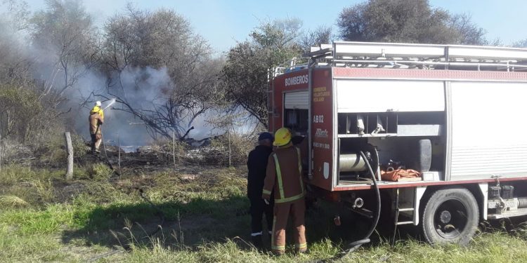 Bomberos Voluntarios lograron aplacar incendio de un campo en Neuland Bomberos Voluntarios lograron aplacar incendio de un campo en Neuland