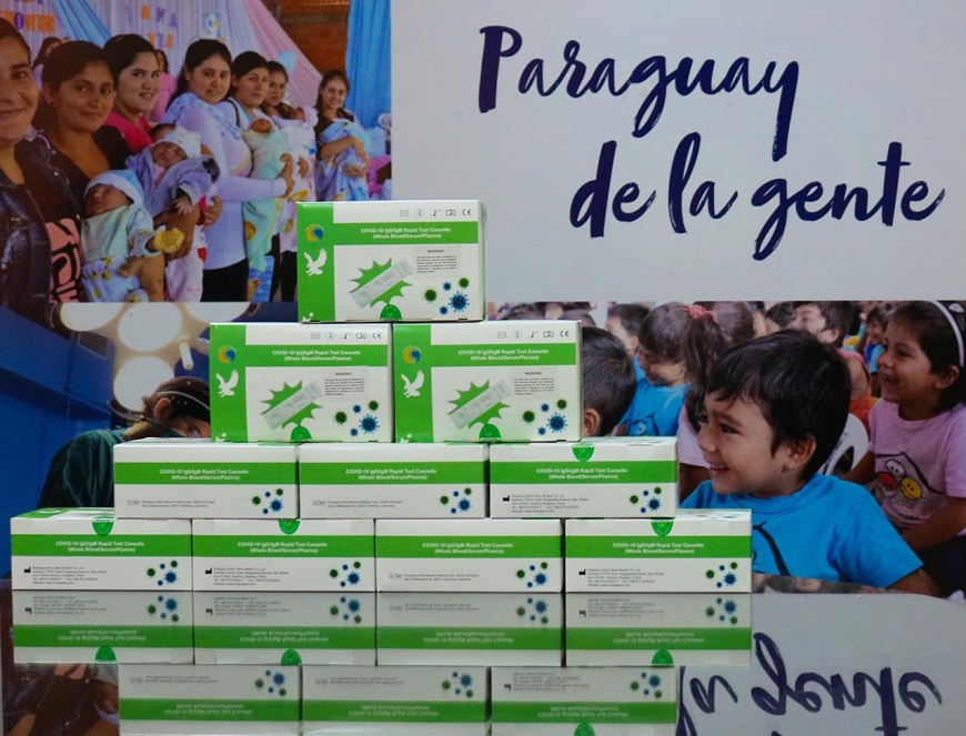 Ministerio de Salud recibe donación de test rápidos para la COVID-19