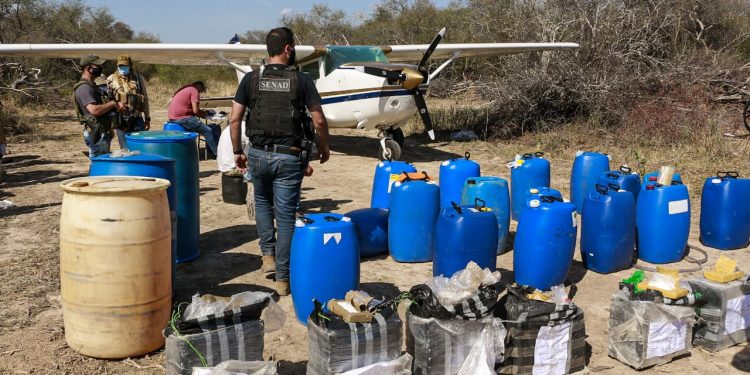 Realizaron mega operativo de incautación de drogas en Alto Paraguay Realizaron mega operativo de incautación de drogas en Alto Paraguay