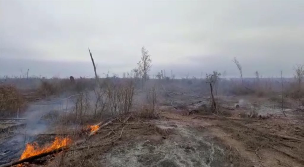 Solicitan maquinarias para combatir incendio en zona del Pilcomayo