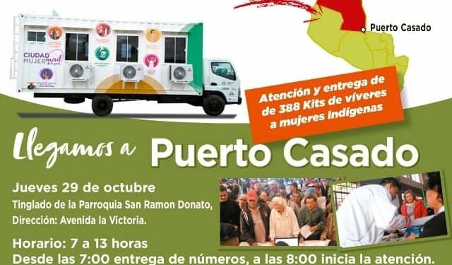 Servicios de Ciudad Mujer Móvil vuelven a Puerto Casado Servicios de Ciudad Mujer Móvil vuelven a Puerto Casado