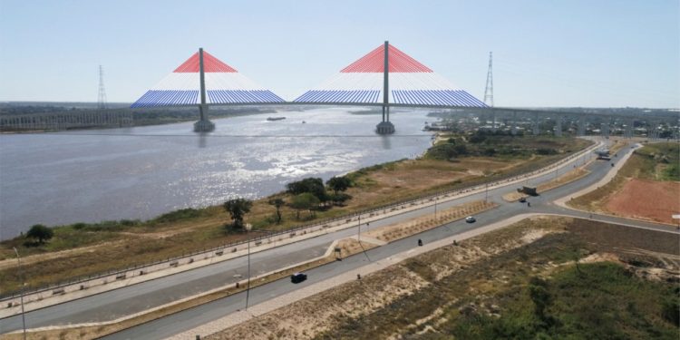 Puente Héroes del Chaco permitirá doble canal de navegación en el río Paraguay Puente Héroes del Chaco permitirá doble canal de navegación en el río Paraguay