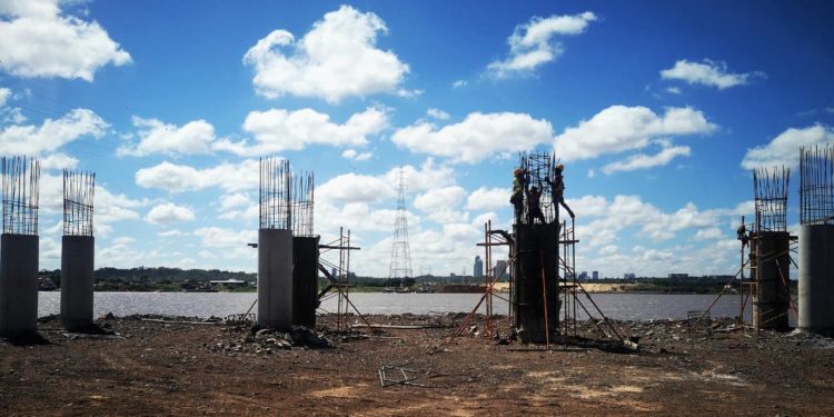 Puente Héroes del Chaco: viaducto de acceso en Chaco’i va tomando altura Puente Héroes del Chaco: viaducto de acceso en Chaco’i va tomando altura