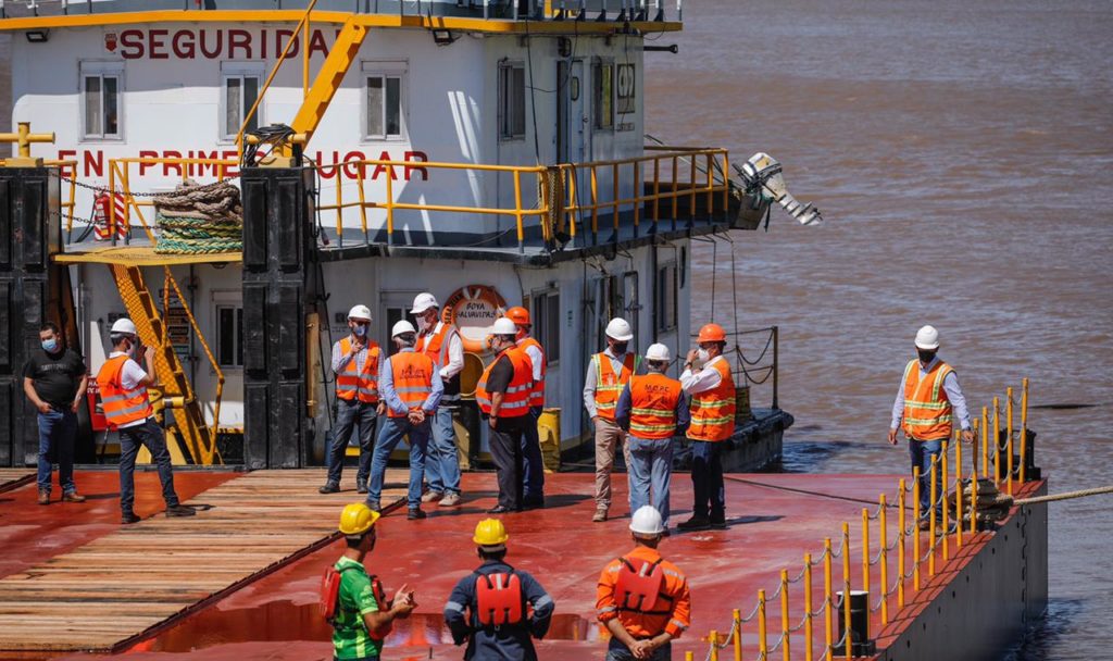 Puente Héroes del Chaco: preparan logística para la incursión en el lecho del río Puente Héroes del Chaco: preparan logística para la incursión en el lecho del río