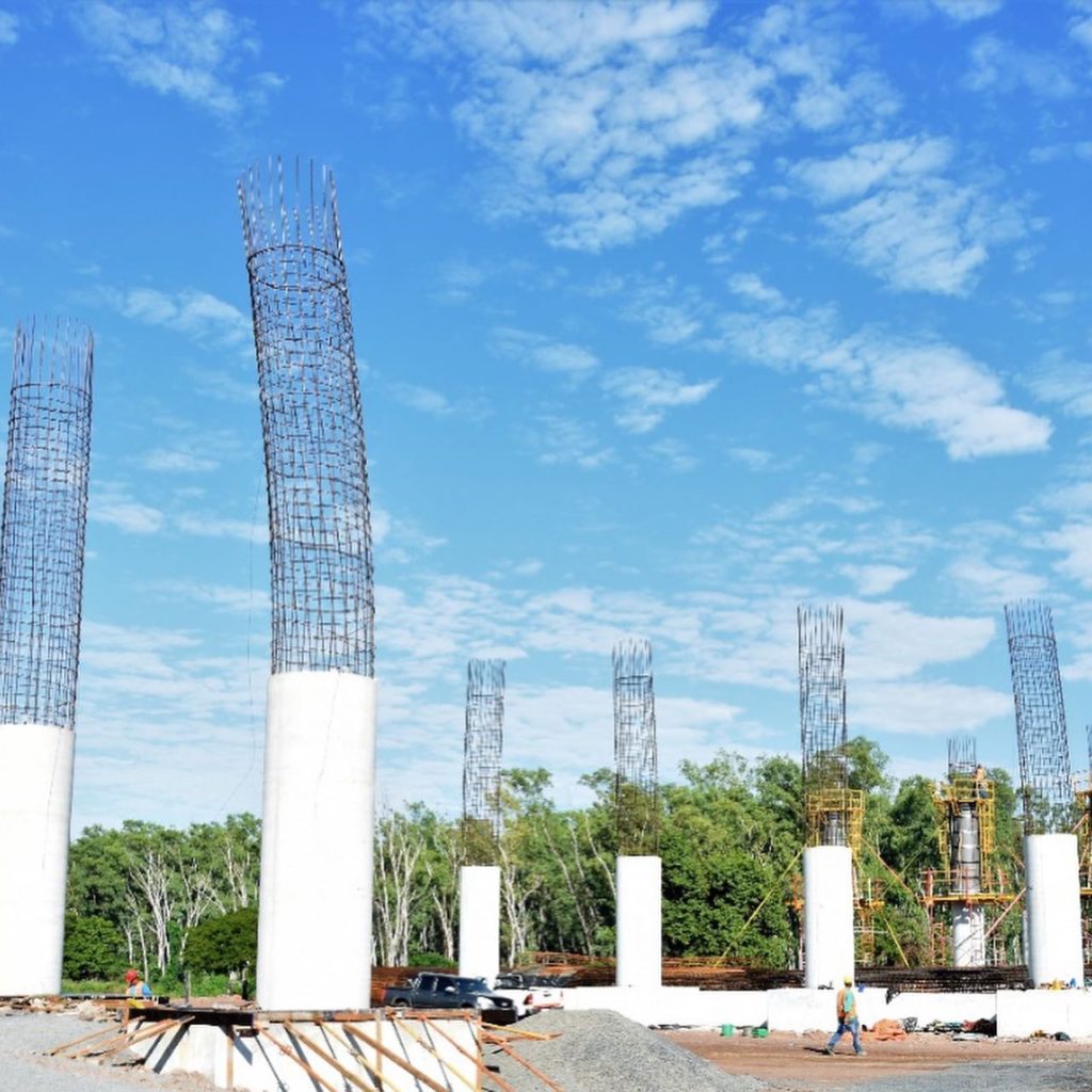 Puente Héroes del Chaco: toman forma los pilares del viaducto de acceso en Chaco’i Puente Héroes del Chaco: toman forma los pilares del viaducto de acceso en Chaco’i