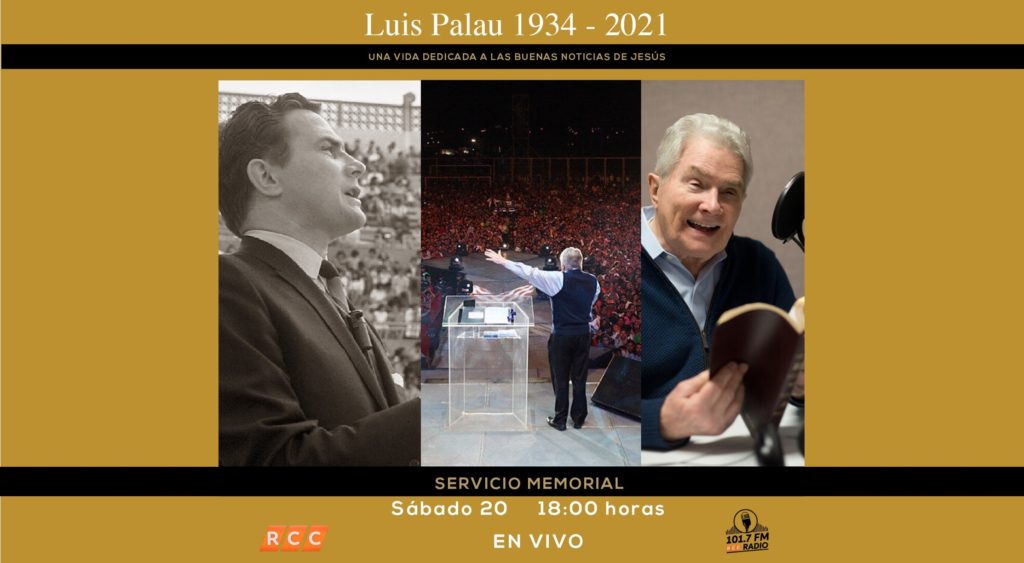 Acompañamiento final al Dr. Luis Palau en directo por las pantallas de RCC