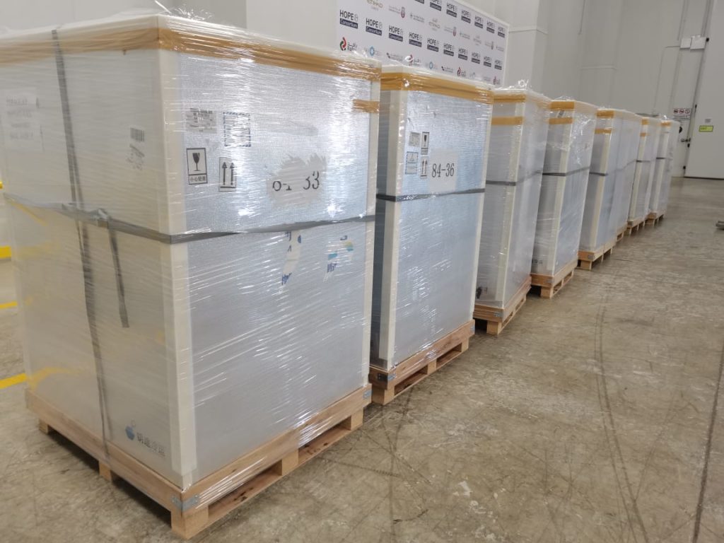 Alistan cargamento de 250.000 dosis de vacunas Sinopharm para Paraguay