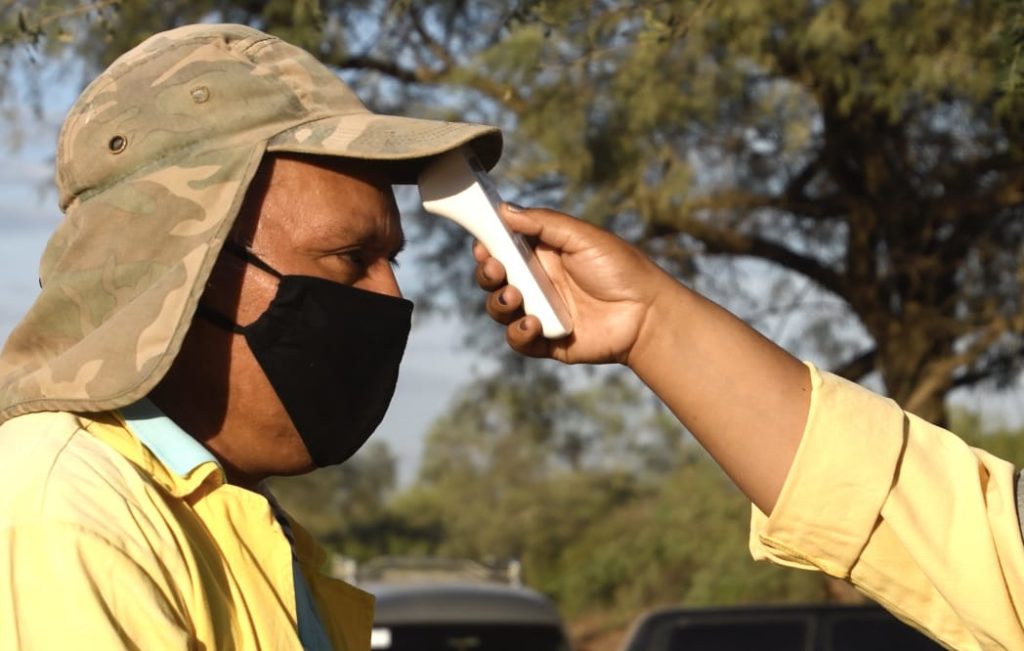 Con estrictos cuidados sanitarios marchan las obras de la Transchaco Con estrictos cuidados sanitarios marchan las obras de la Transchaco