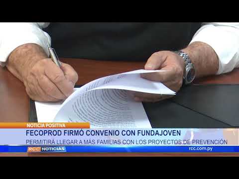 FECOPROD FIRMÓ CONVENIO CON FUNDAJOVEN