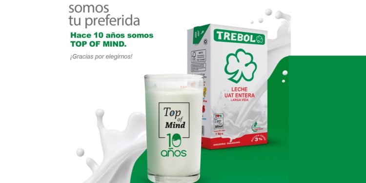 ¿Pensás en lácteos? Pensás en Trebol. Top Of Mind por décimo año consecutivo ¿Pensás en lácteos? Pensás en Trebol. Top Of Mind por décimo año consecutivo