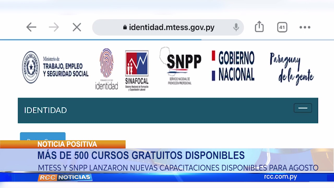 MTESS Y SNPP LANZAN NUEVAS CAPACITACIONES