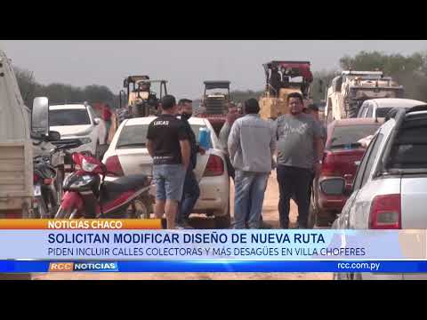 SOLICITAN MODIFICAR DISEÑO DE NUEVA RUTA.